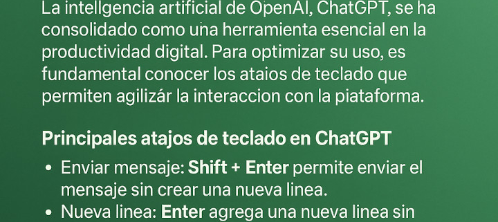 20250301-Domina ChatGPT con Atajos de Teclado Productividad al Alcance de tus Dedos
